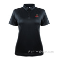 Camisa polo Moisture Wicking Dry Fit preta